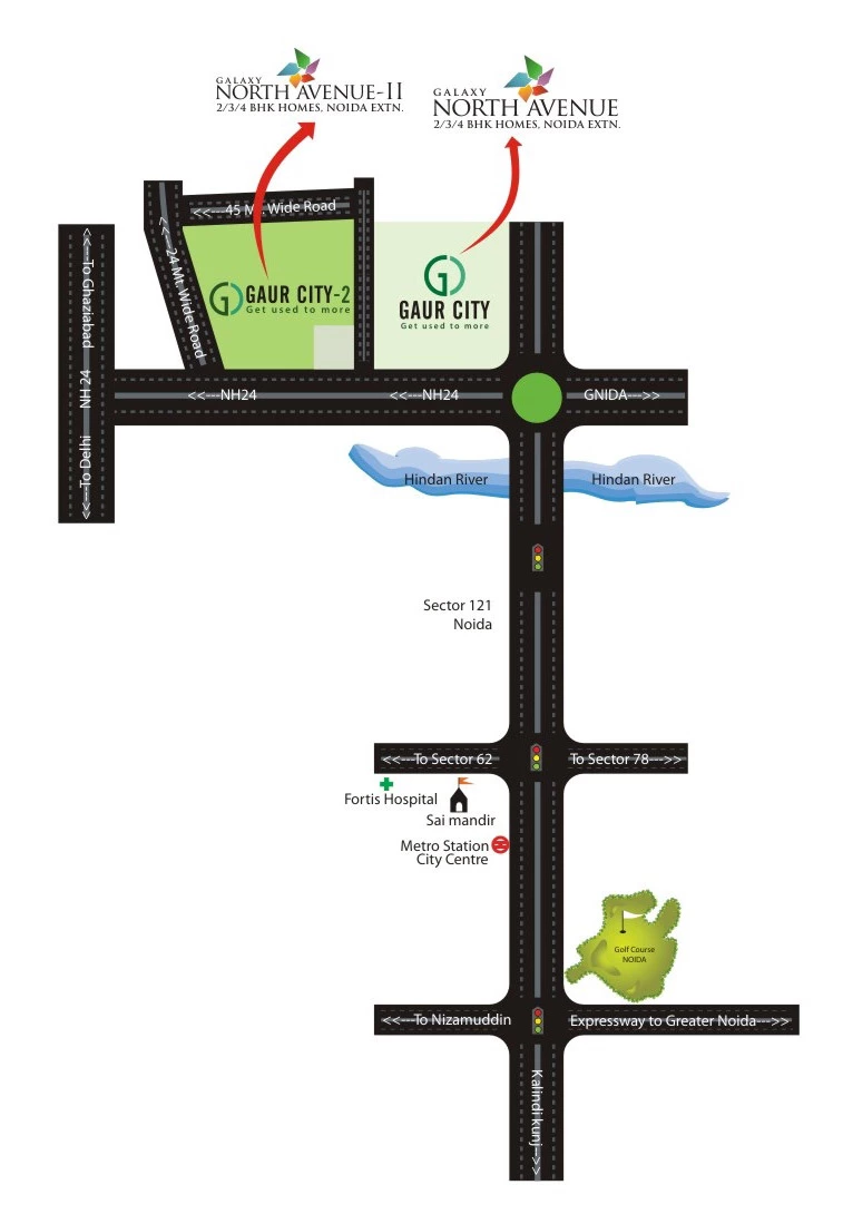 Galaxy North Avenue 2 Location Map